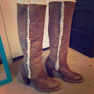 Comfy Leather and Wool Boots 8.5